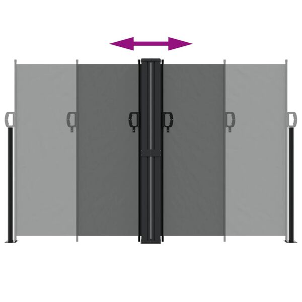 vidaXL Retractable Side Awning Anthracite 160x1200 cm