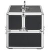 vidaXL Make-up Case 22x30x21 cm Black Aluminium