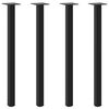 vidaXL Console Table Legs 4 pcs Black 72-74 cm Steel