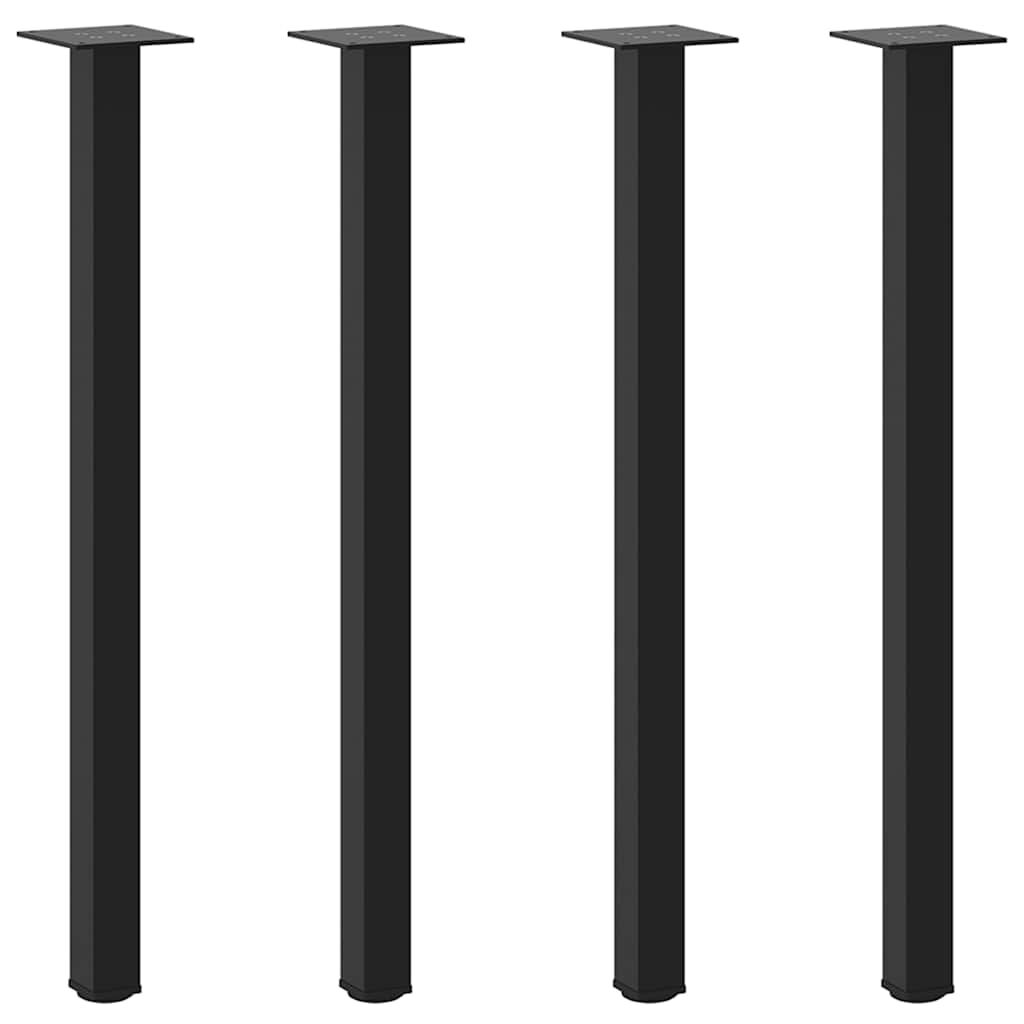 vidaXL Coffee Table Legs 4 pcs Black 72-74 cm Steel