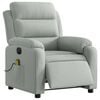 vidaXL Electric Massage Recliner Chair Light Grey Velvet