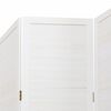 vidaXL Room Divider&nbsp;5 Panels White Solid Wood Paulownia