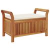 vidaXL Garden Storage Bench with Cushion 91 cm Solid Wood Acacia