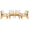 vidaXL 5 Piece Garden Lounge Set with Cushions Solid Wood Acacia