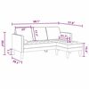vidaXL Sofa Set Black 173 x 131 x 67 cm Fabric