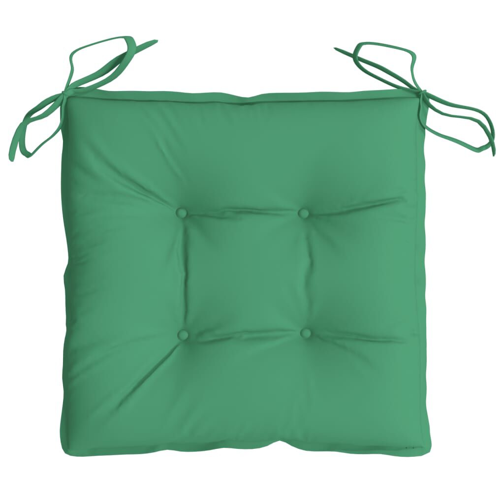 vidaXL Chair Cushions 2 pcs Green 50x50x7 cm Oxford Fabric