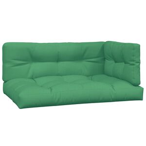 vidaXL Pallet Cushions 3 pcs Green Fabric