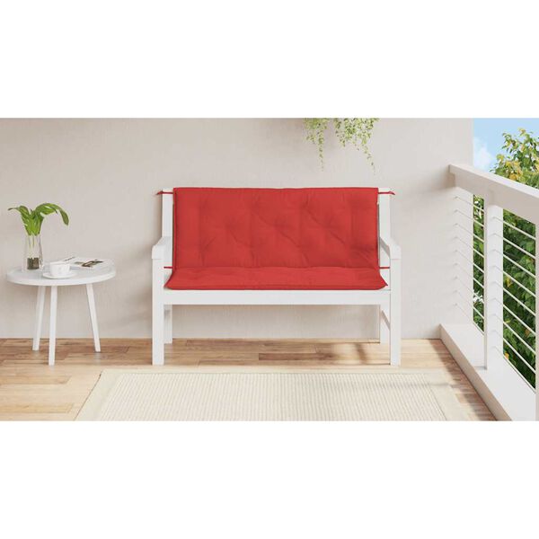 vidaXL Garden Bench Cushion Red 120x(50+50)x7cm Oxford Fabric