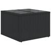 vidaXL 4 Piece Garden Sofa Set with Cushions Black Poly Rattan