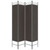 vidaXL 4-Panel Room Divider Brown 160x200 cm Fabric