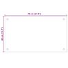 vidaXL Kitchen Backsplash Black 70 x 40 cm Tempered Glass