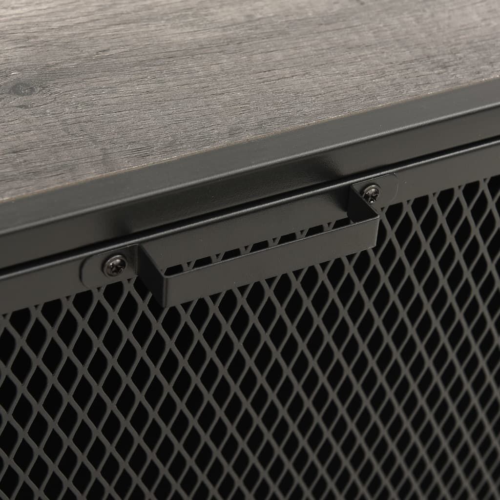 vidaXL Storage Cabinet Grey 72x36x82 cm Metal and MDF