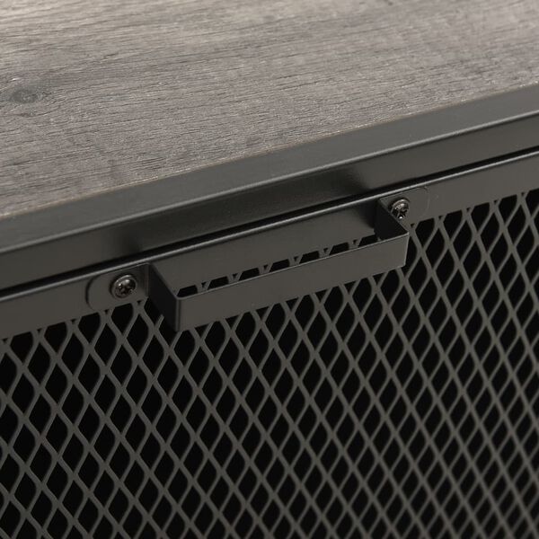 vidaXL Storage Cabinet Grey 72x36x82 cm Metal and MDF