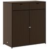 vidaXL Garden Storage Cabinet Brown 105x55x113 cm Poly Rattan