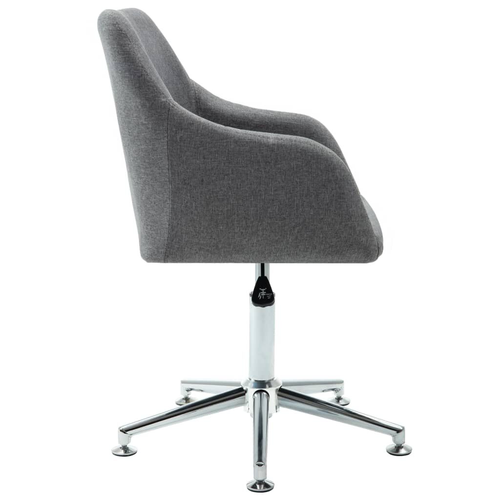 vidaXL Swivel Office Chair Light Grey Fabric