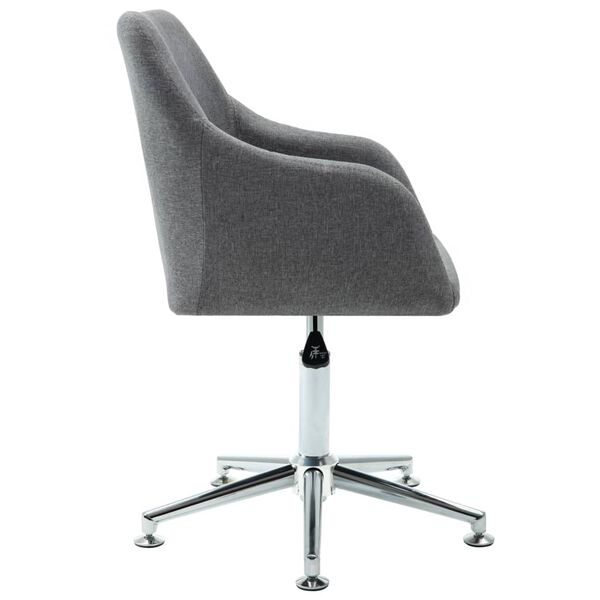 vidaXL Swivel Office Chair Light Grey Fabric