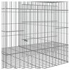 vidaXL 2-Panel Rabbit Cage 110x79x54 cm Galvanised Iron