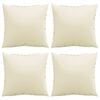 vidaXL Sofa Cushions 4 pcs Cream 40x40 cm Fabric