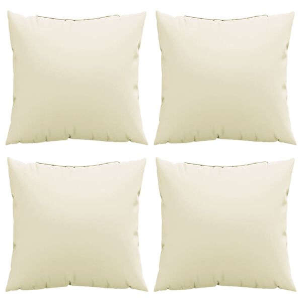 vidaXL Sofa Cushions 4 pcs Cream 40x40 cm Fabric