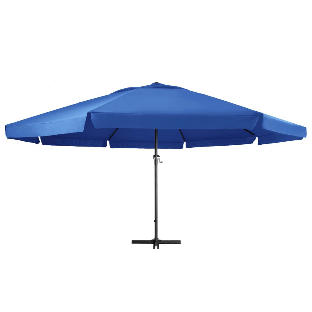 vidaXL Garden Parasol with Aluminium Pole 500 cm Azure Blue
