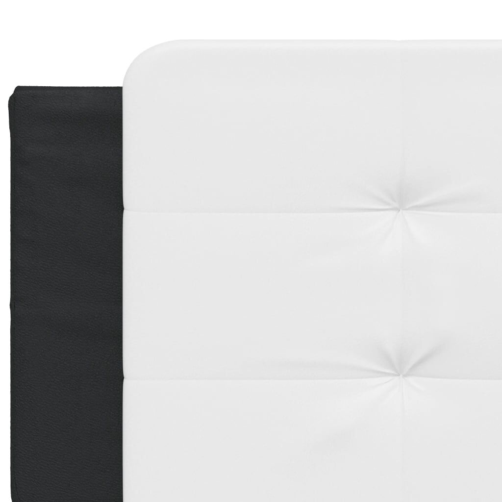 vidaXL Headboard Cushion "Zadar" White and Black 193 cm Faux Leather