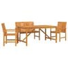 vidaXL Garden Dining Set 4 pcs Brown 150 x 90 x 74 cm