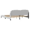 vidaXL Bed Frame "Viana" with LED without Mattress White 193x203 cm
