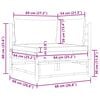 vidaXL Garden Corner Sofa with Dark Grey Cushions Bamboo