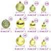 vidaXL Christmas Baubles 100 pcs Light Green 3 / 4 / 6 cm