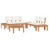 vidaXL Garden Sofa Set 3 pcs Brown and Cream