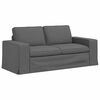 vidaXL Sofa 2 pcs Dark Grey 182 x 80 x 82 cm Fabric