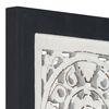vidaXL Hand-Carved Wall Panel MDF 40x40x1.5 cm Black and White