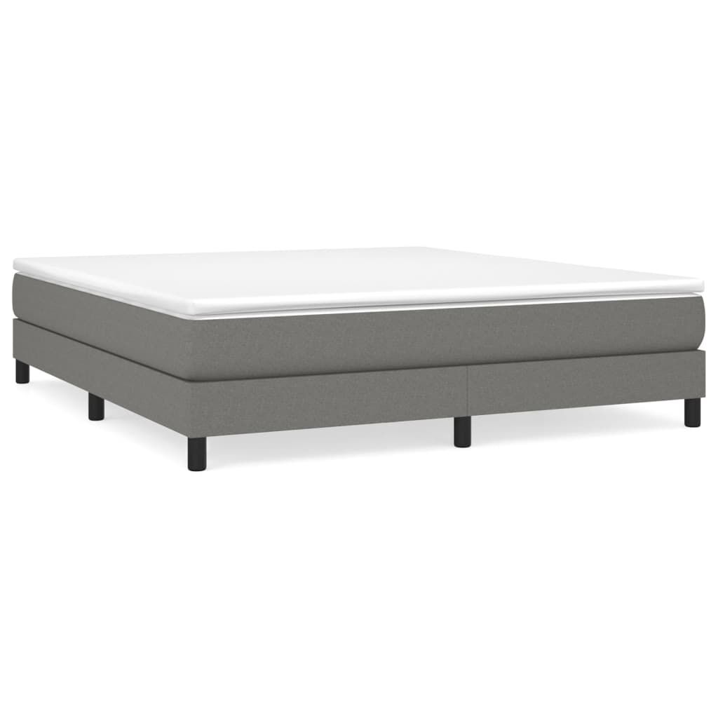 vidaXL Bed Frame without Mattress Dark Grey California King Fabric (US Only)