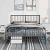 vidaXL Metal Bed Frame without Mattress with Footboard Black 135x190cm