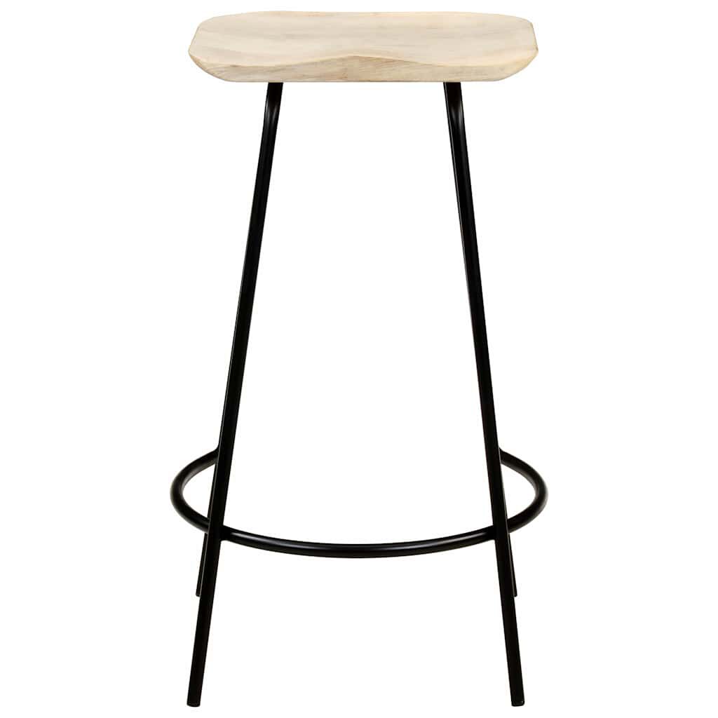 vidaXL Bar Stools 2 pcs Solid Mango Wood