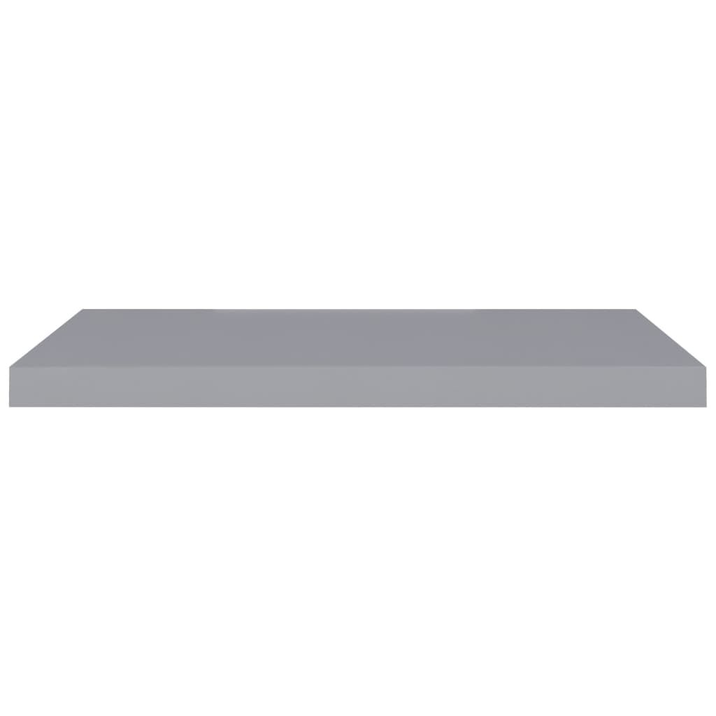vidaXL Floating Wall Shelves 2 pcs Grey 80x23.5x3.8 cm MDF