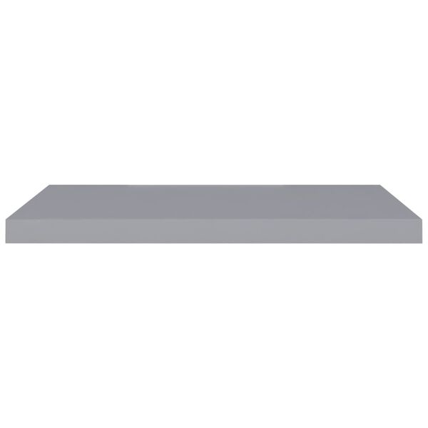 vidaXL Floating Wall Shelves 2 pcs Grey 80x23.5x3.8 cm MDF