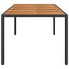 vidaXL Garden Dining Table Black 250 x 100 x 75 cm Poly rattan