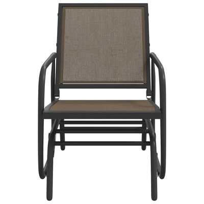vidaXL Garden Glider Chair Brown 61x76x87 cm Textilene&Steel