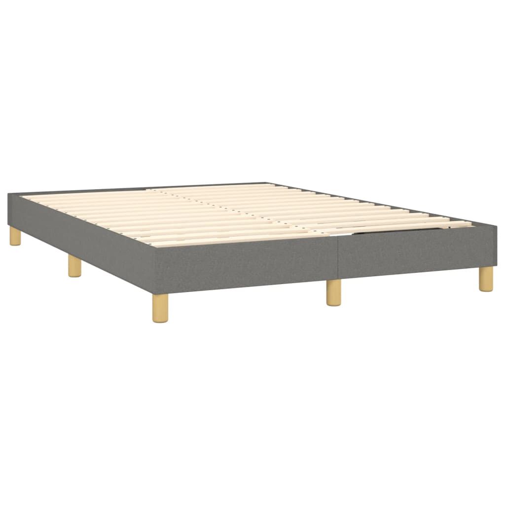vidaXL Bed Frame without Mattress Dark Grey Queen Fabric