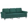 vidaXL 3 Piece Sofa Set with Cushions Dark Green Velvet