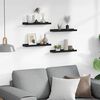 vidaXL Wall Shelves 4 pcs Black 40x9x3 cm