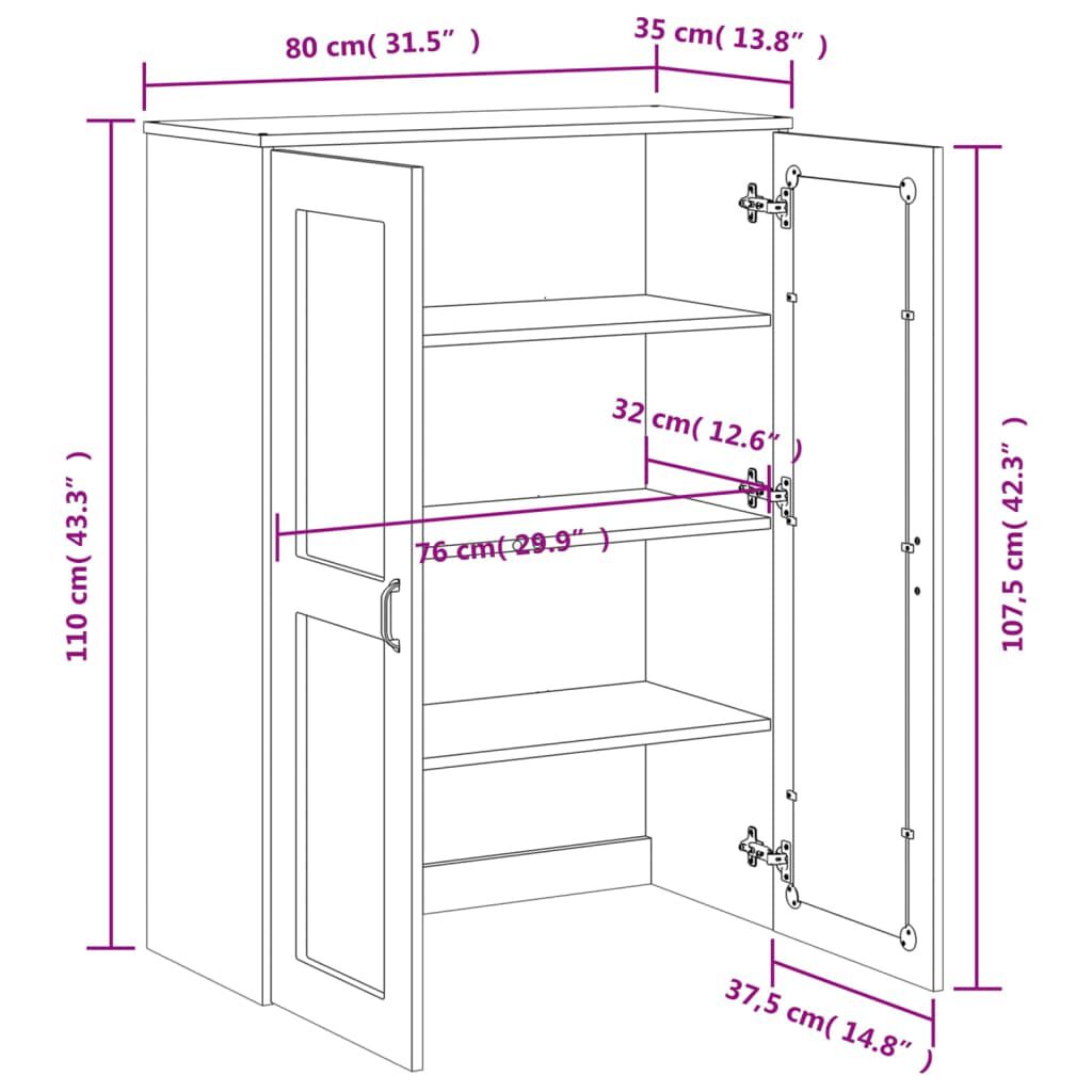 vidaXL Top for Highboard VIKEN Anthracite Grey Engineered Wood