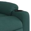 vidaXL Stand up Massage Recliner Chair Dark Green Fabric