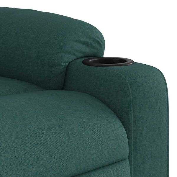 vidaXL Stand up Massage Recliner Chair Dark Green Fabric