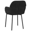 vidaXL Dining Chairs 2 pcs Black Velvet