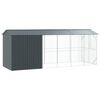 vidaXL Bird Cage Anthracite 645 x 208 x 247 cm Galvanised Steel