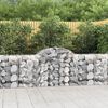 vidaXL Arched Gabion Basket 200x50x80/100 cm Galvanised Iron