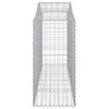 vidaXL Arched Gabion Baskets 7 pcs 200x50x100/120 cm Galvanised Iron