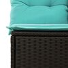 vidaXL Garden Sofa with Cushion Black Poly rattan